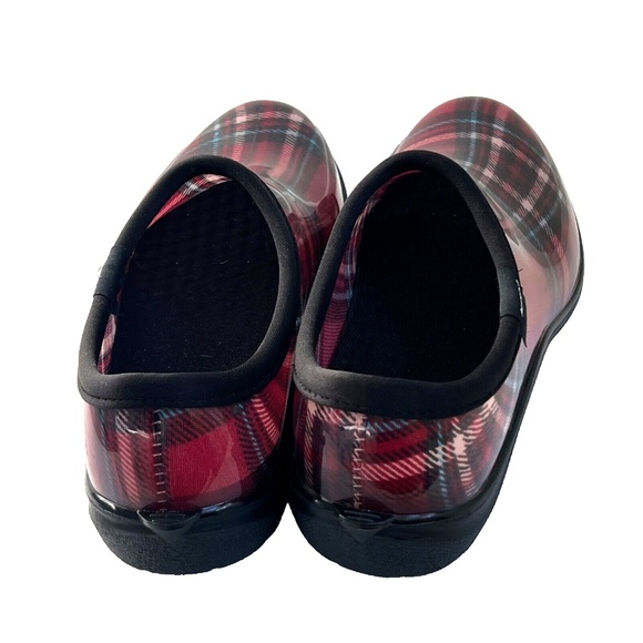 Asverd Shoes Garden Clogs Arch Support Rain Size 11 Womens Red Plaid Tartan - Picture 6 of 9
